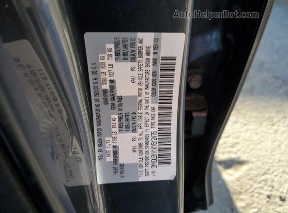 3MYDLBYV1KY512476 2019 TOYOTA YARIS Charcoal VIN კოდის სტიკერის ხედი