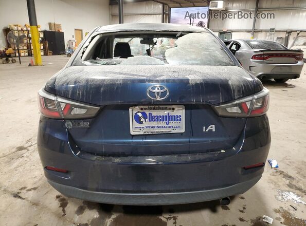3MYDLBYV8JY307123 2018 TOYOTA YARIS Blue Vista trasera