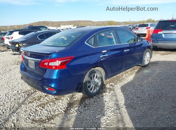 3N1AB7AP0KY218065 2019 NISSAN SENTRA Blue უკანა მარჯვენა
