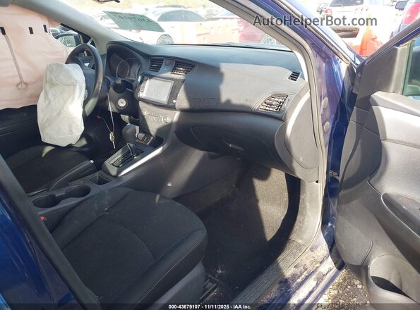 3N1AB7AP0KY218065 2019 NISSAN SENTRA Blue წინა სალონის ხედი