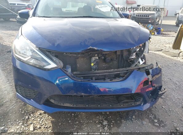 3N1AB7AP0KY218065 2019 NISSAN SENTRA Blue ხელსაწყოთა პანელის ხედი