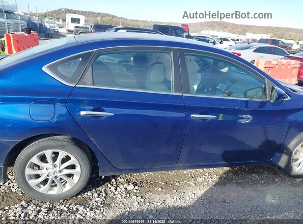 3N1AB7AP0KY218065 2019 NISSAN SENTRA Blue უკანა სალონის ხედი