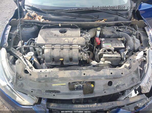 3N1AB7AP0KY218065 2019 NISSAN SENTRA Blue უკანა ხედი