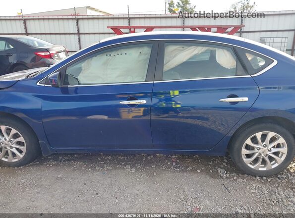 3N1AB7AP0KY218065 2019 NISSAN SENTRA Blue სალონის 360-გრადუსიანი ხედი