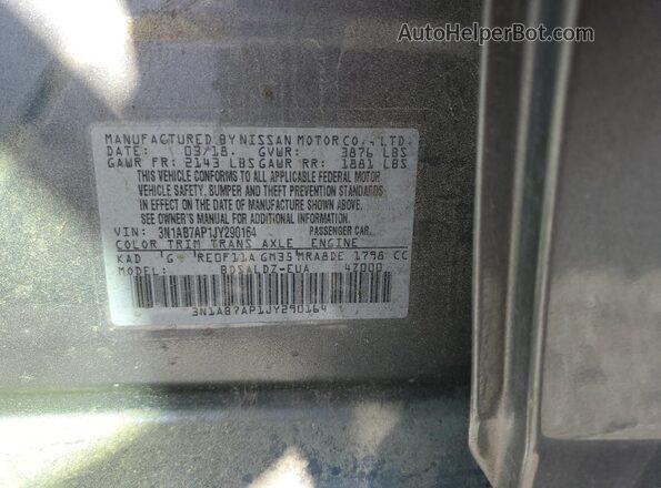 3N1AB7AP1JY290164 2018 NISSAN SENTRA Gray Вид підкапотного простору