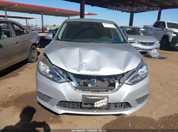 3N1AB7AP1KY249115 2019 NISSAN SENTRA Silver Вид щитка приладів