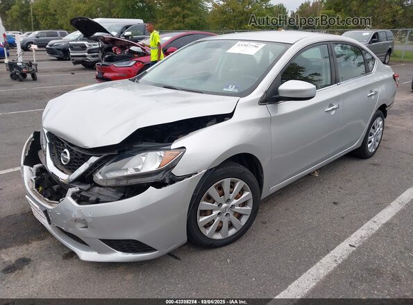 3N1AB7AP3HL660960 2017 NISSAN SENTRA Silver Przód lewy