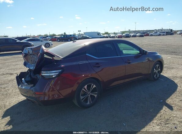 3N1AB8CV6PY318941 2023 NISSAN SENTRA Maroon Trasero derecho