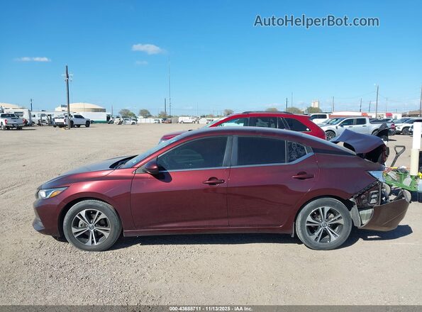 3N1AB8CV6PY318941 2023 NISSAN SENTRA Maroon Vista interior de 360 grados