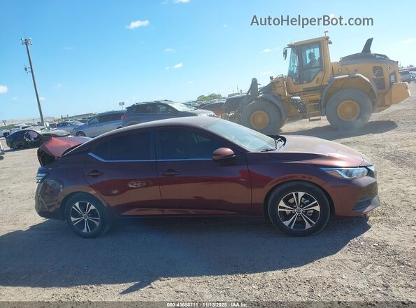 3N1AB8CV6PY318941 2023 NISSAN SENTRA Maroon Vista interior trasera