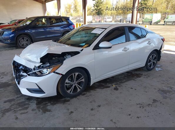 3N1AB8CV7LY230037 2020 NISSAN SENTRA White Vista tres cuartos delantera izquierda