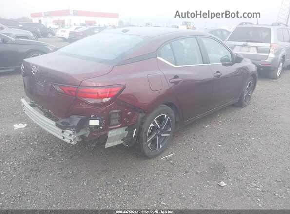 3N1AB8CV7SY302014 2025 NISSAN SENTRA Maroon Rear right