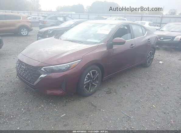 3N1AB8CV7SY302014 2025 NISSAN SENTRA Maroon Front left