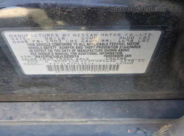 3N1CP5CU0JL522574 2018 NISSAN KICKS Черный 