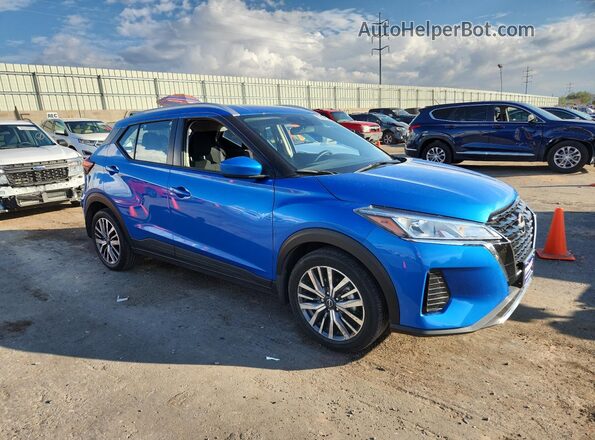 3N1CP5CV4RL501795 2024 NISSAN KICKS Синий Передняя правая четверть