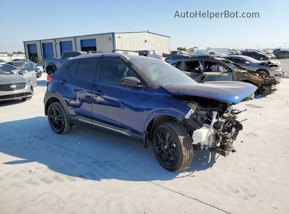 3N1CP5DV3LL546071 2020 NISSAN KICKS Синий Передняя правая четверть