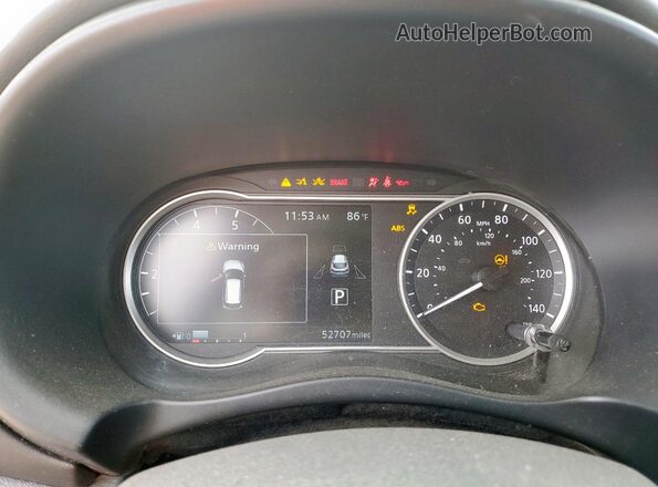3N1CP5DV7LL556621 2020 NISSAN KICKS Синий Вид щитка приборов