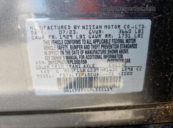 3N1CP5DVXPL555159 2023 NISSAN KICKS Gray Շարժիչի բաժամունքի տեսք