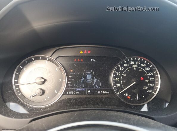 3PCAJ5AB9NF106373 2022 INFINITI QX50 Синий Вид щитка приборов