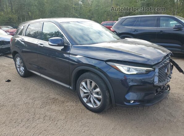 3PCAJ5AB9NF106373 2022 INFINITI QX50 Синий Передняя правая четверть