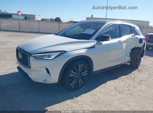 3PCAJ5BA6MF125984 2021 INFINITI QX50 White წინა მარცხენა ხედი სამი მეოთხედიდან