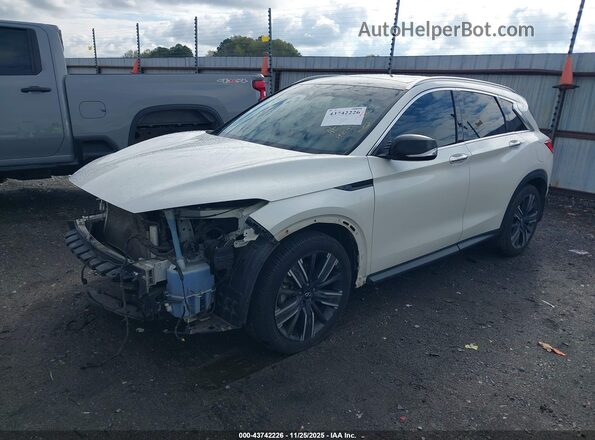 3PCAJ5BA6NF113061 2022 INFINITI QX50 White Առջևի ձախ երեք քառորդ տեսարան