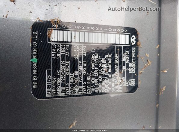 3PCAJ5BA8RF108689 2024 INFINITI QX50 Gray Engine compartment view