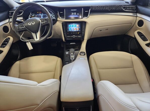 3PCAJ5BB1MF124461 2021 INFINITI QX50 White Dashboard view