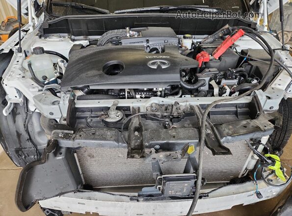 3PCAJ5BB1MF124461 2021 INFINITI QX50 White Engine compartment view