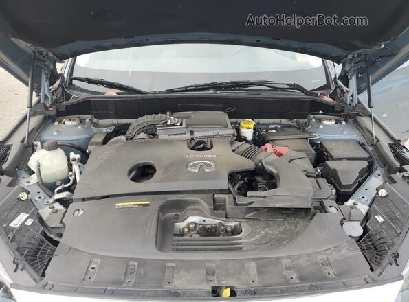 3PCAJ5BB1NF120637 2022 INFINITI QX50 Blue Engine compartment view
