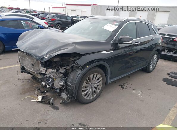 3PCAJ5BBXPF123457 2023 INFINITI QX50 Black Առջևի ձախ երեք քառորդ տեսարան