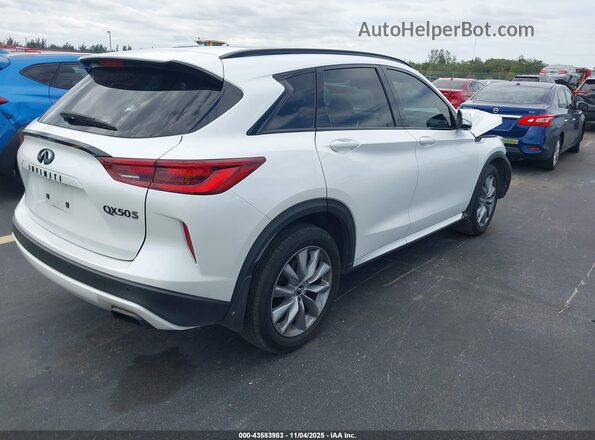 3PCAJ5FA2RF102106 2024 INFINITI QX50 White Задня права чверть