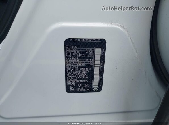 3PCAJ5FA2RF102106 2024 INFINITI QX50 White Вид підкапотного простору