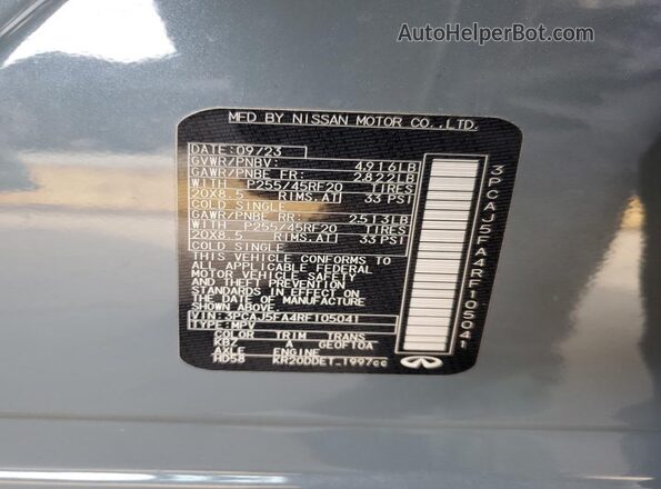 3PCAJ5FA4RF105041 2024 INFINITI QX50 Blue Vista del compartimento del motor