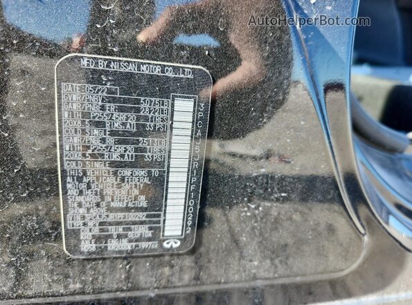 3PCAJ5JR1PF100292 2023 INFINITI QX55 Black VIN sticker view