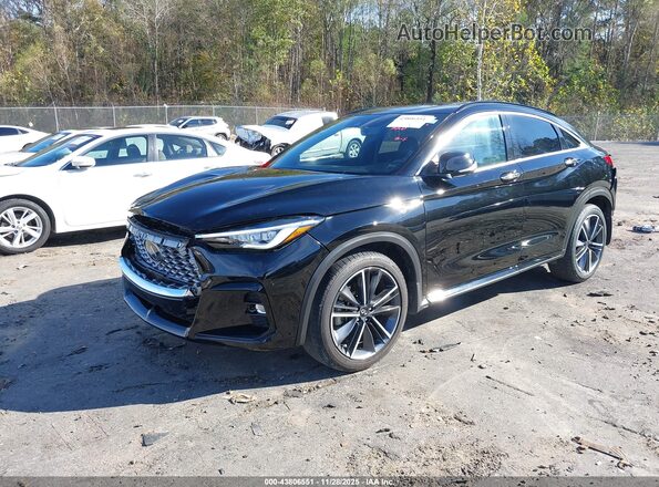 3PCAJ5KR3RF101610 2024 INFINITI QX55 Black Առջևի ձախ երեք քառորդ տեսարան