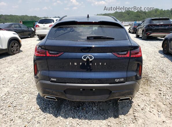 3PCAJ5LR4RF110847 2024 INFINITI QX55 Blue უკანა ხედი