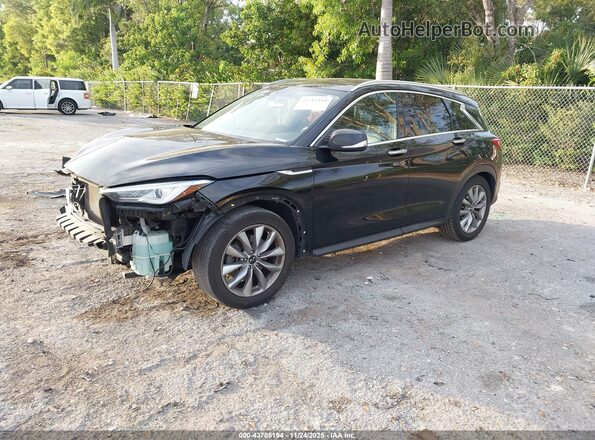 3PCAJ5M14LF119502 2020 INFINITI QX50 Black Առջևի ձախ երեք քառորդ տեսարան