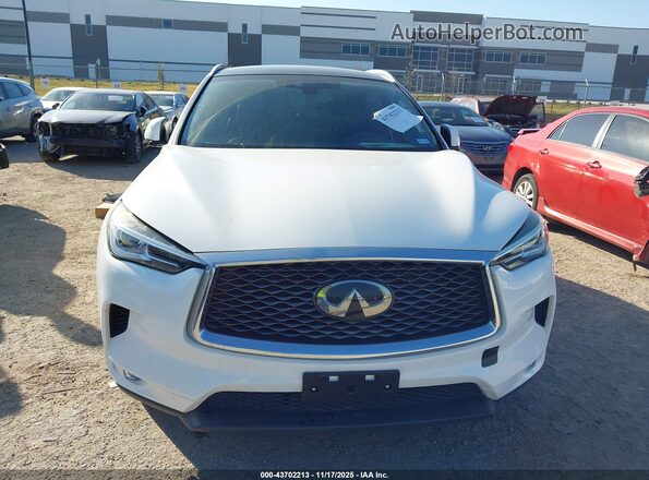 3PCAJ5M16LF100563 2020 INFINITI QX50 White Вид щитка приладів