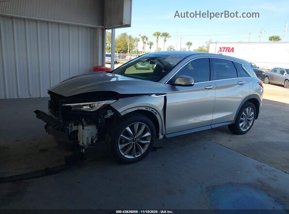 3PCAJ5M1XLF112151 2020 INFINITI QX50 Silver Առջևի ձախ երեք քառորդ տեսարան