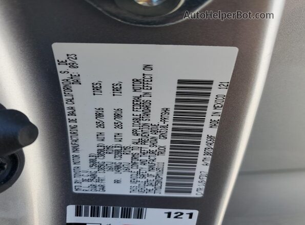 3TMDZ5BN3PM165111 2023 TOYOTA LE Silver Widok naklejki z numerem VIN
