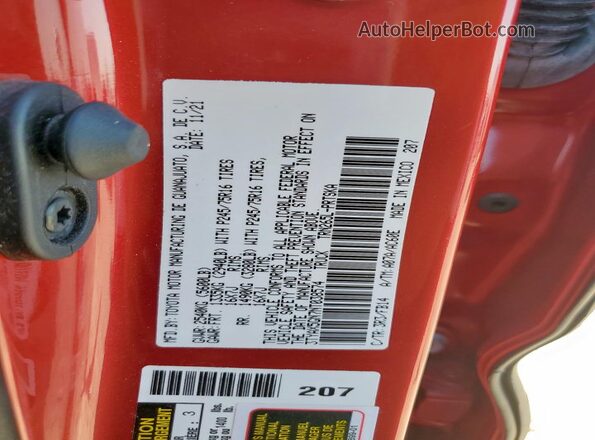3TYAX5GN7NT038574 2022 TOYOTA LE Red Engine compartment view