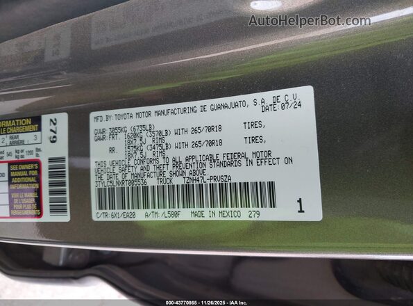 3TYLC5LNXRT005536 2024 TOYOTA TACOMA HYBRID Green Engine compartment view
