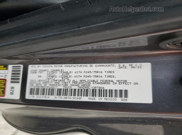 3TYSX5EN8NT016817 2022 TOYOTA TACOMA Серый Вид подкапотного пространства