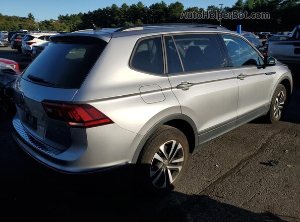 3VV0B7AX4NM041378 2022 VOLKSWAGEN TIGUAN Silver Trasero derecho