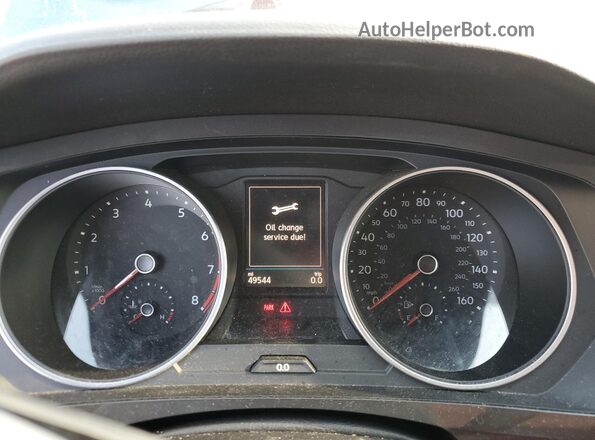 3VV3B7AX3LM042953 2020 VOLKSWAGEN TIGUAN Blue Instrument cluster view