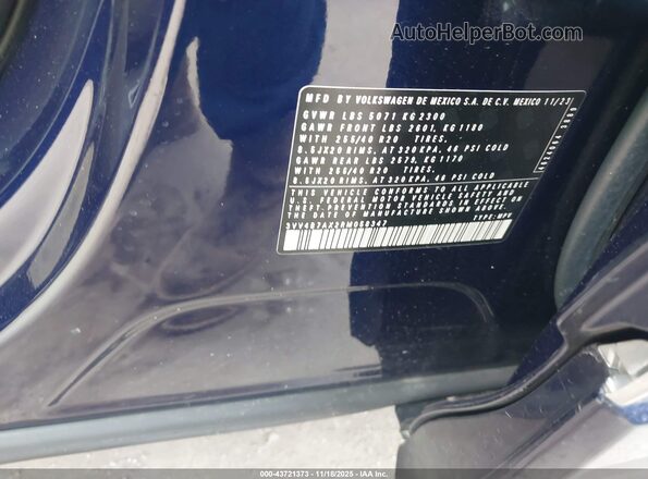 3VV4B7AX2RM058347 2024 VOLKSWAGEN TIGUAN Синий Вид подкапотного пространства