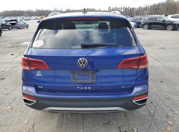3VVWX7B27NM079928 2022 VOLKSWAGEN TAOS Blue Vista trasera