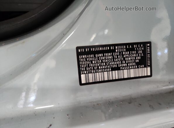 3VW2T7BU7SM034989 2025 VOLKSWAGEN JETTA Gray Vista del compartimento del motor