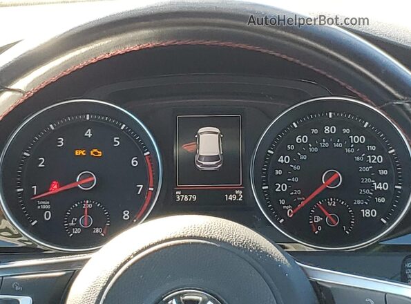 3VW547AU4JM263379 2018 VOLKSWAGEN GTI Charcoal Instrument cluster view